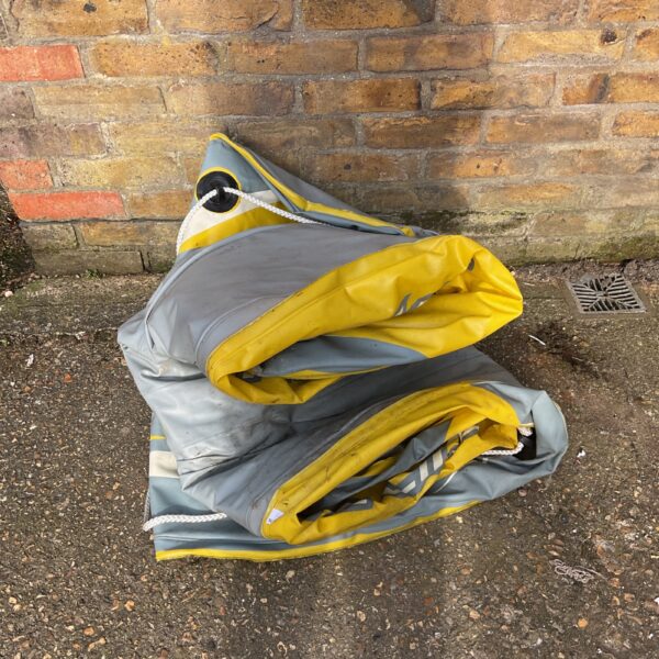 Yellow and grey inflatable dinghy boat for sale.