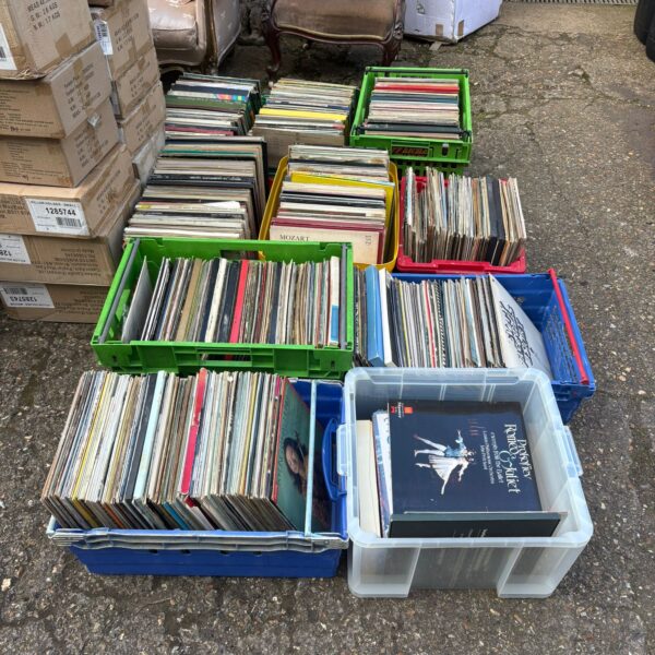 10 large crates of 12" vinyl records mostly classical