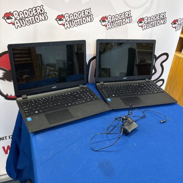 Lot of two used Acer N15W4 laptops for parts or repair.