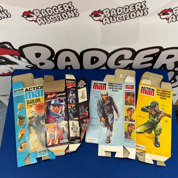 Vintage Palitoy Action Man box, empty, collectible toy packaging.