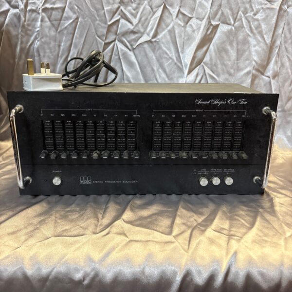 Vintage ADC SS-110 stereo equaliser with slider controls.