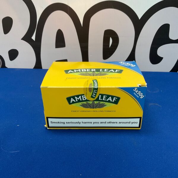 Amber Leaf tobacco pouches, 5 x 50g, collectable smoker's item.