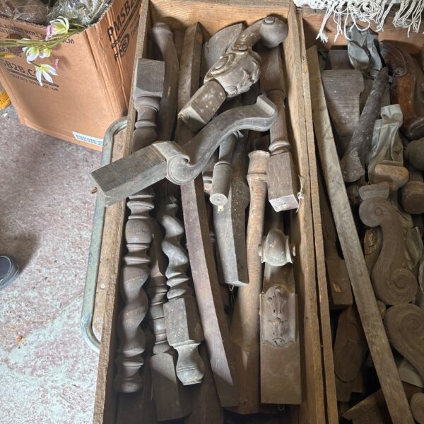 Antique chair parts from the Wycombe chair museum collection.