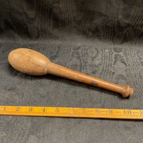 Antique 19th-century boxwood Fisherman's Priest for dispatching fish.