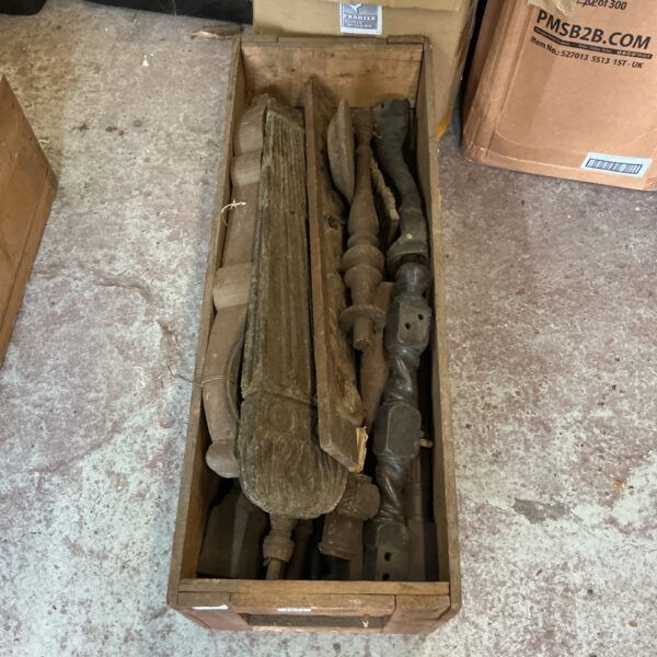 Antique furniture parts salvaged from Wycombe Museum collection.