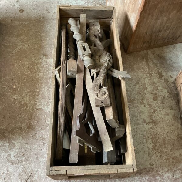 Antique furniture parts from Wycombe Museum, ideal for restoration.