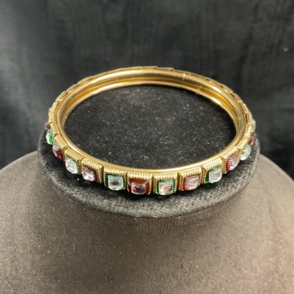 Antique gold filled moonstone eternity bracelet, vintage jewellery.