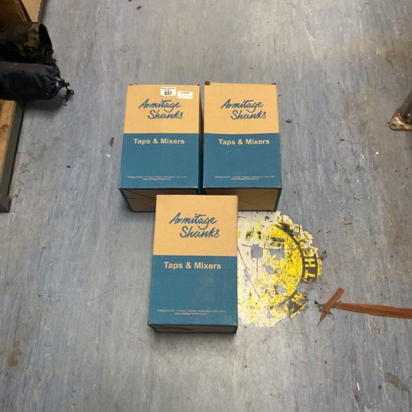Vintage Armitage Shanks taps and mixers lot for bathroom restoration.
