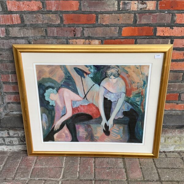 Large framed Barbara Wood limited edition dance print.