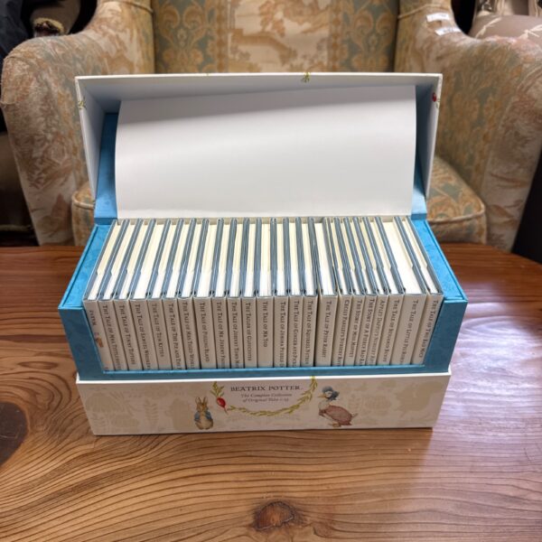Vintage boxed set of Beatrix Potter Peter Rabbit books.