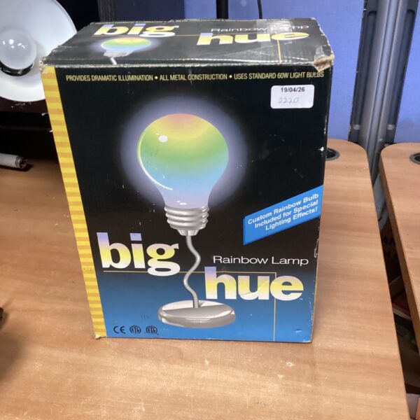 Vintage Big Hue rainbow light, colourful retro lamp.