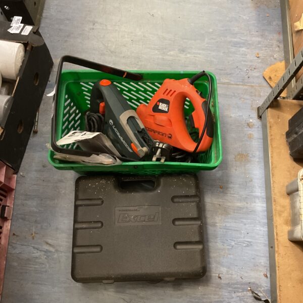 Vintage Black and Decker Powerfile sander in black case.