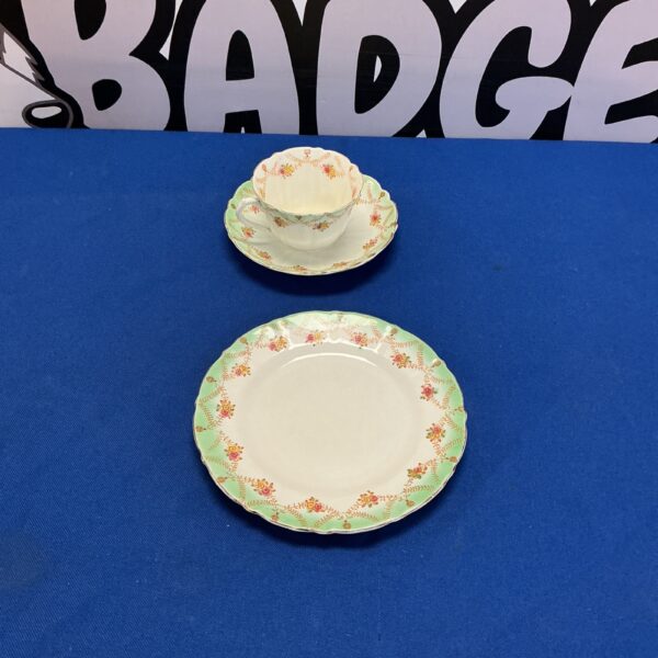 Antique Blair China tea cup set with floral design.