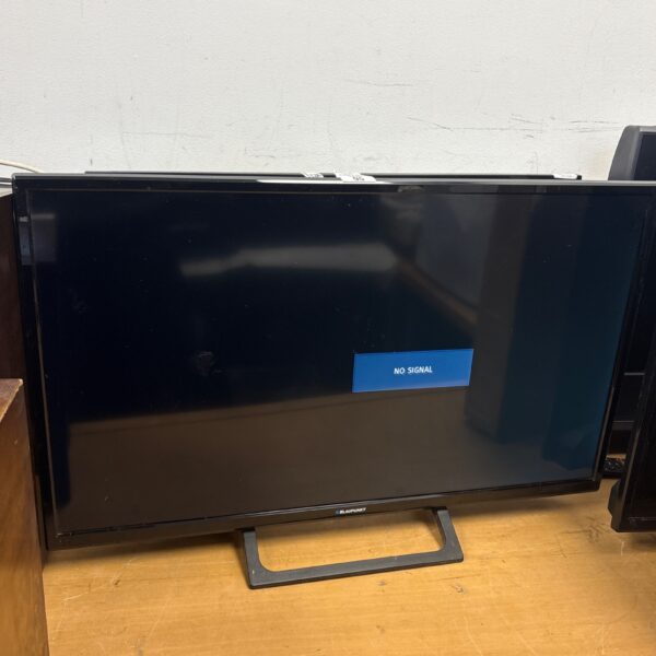 Black Blaupunkt 32 inch LED TV for home entertainment.