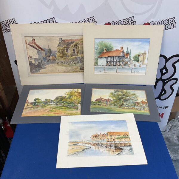 Early 20th century watercolour landscape painting by Broad, Pickering & Bloomfield.