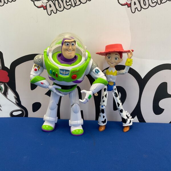 Vintage Disney Toy Story Buzz Lightyear and Jessie doll collectible toy.