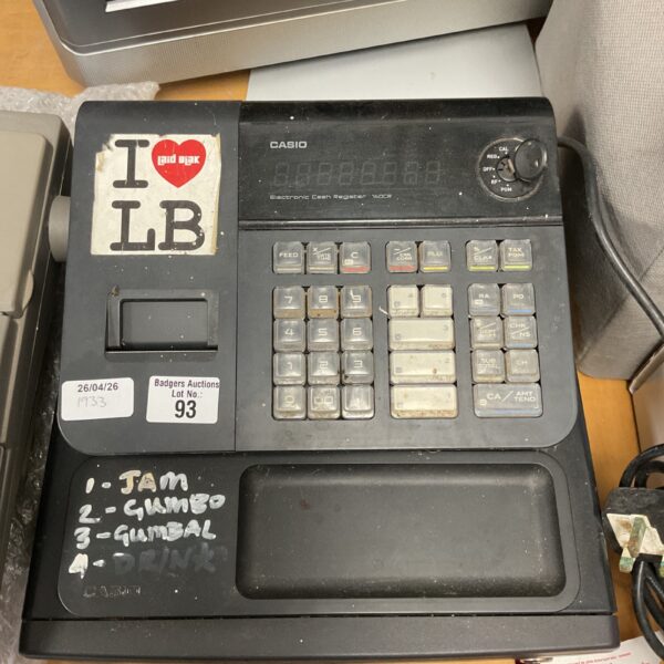Vintage Casio cash register, a classic electronic till.