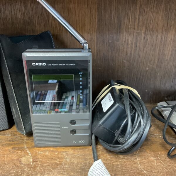 Vintage Casio TV-1400 pocket television in original condition.