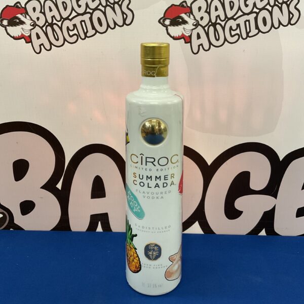 Sealed bottle of Ciroc Summer Colada flavoured vodka for collectors.