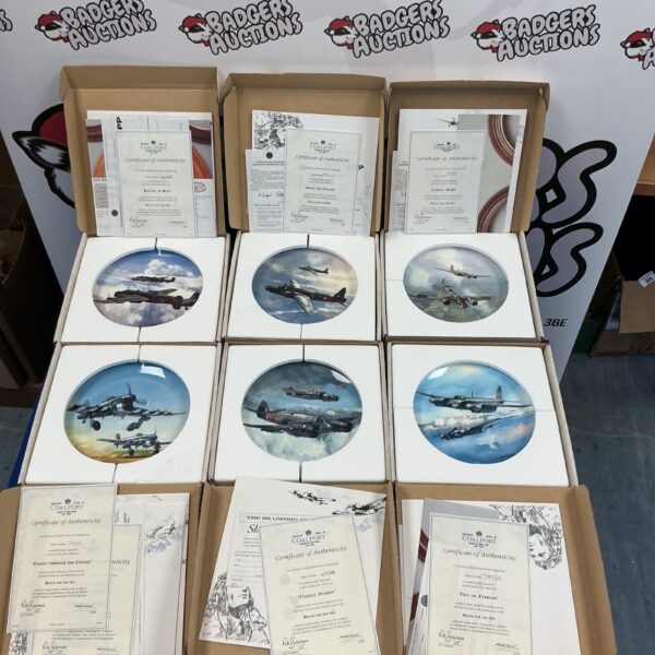 Set of six Coalport RAF collectors plates with certificates of authenticity.