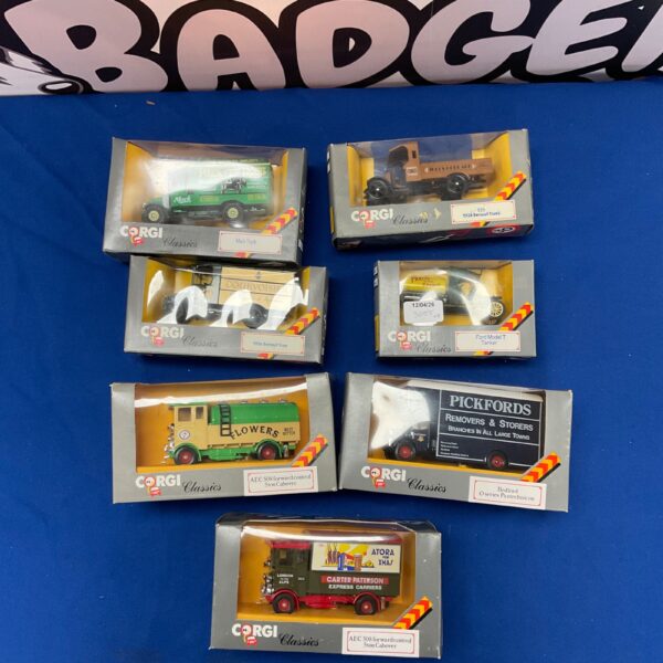 Corgi Classics diecast model lot, collectible vintage transport vehicles.
