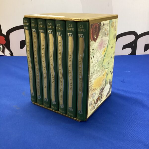 Vintage CS Lewis Narnia book collection, classic fantasy literature.