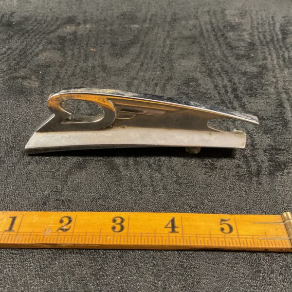 Vintage Daimler Flying D bonnet ornament for classic cars.