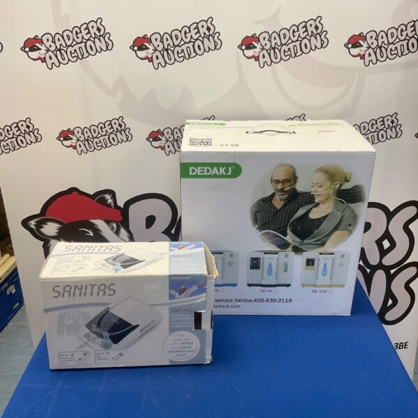 Dedakj oxygen concentrator and Sanitas nebuliser home health care equipment.