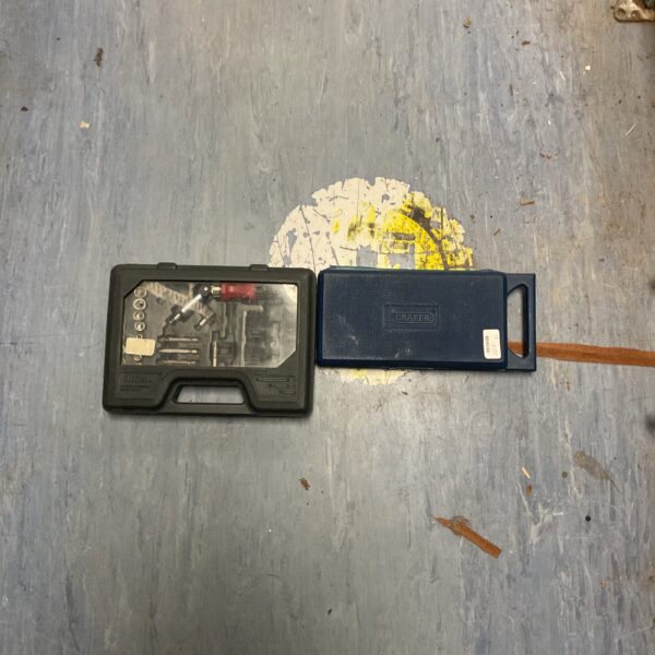 Vintage Draper tool set with Allied Precision tools in a moulded case.