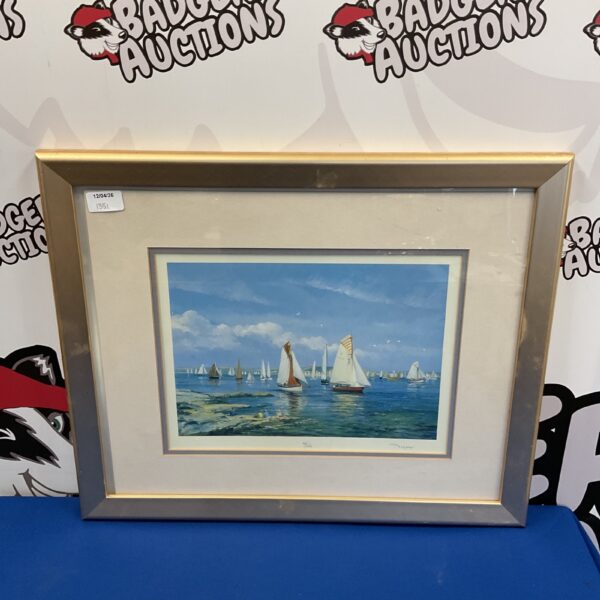 Signed limited edition print of a yacht flotilla by Dyers.