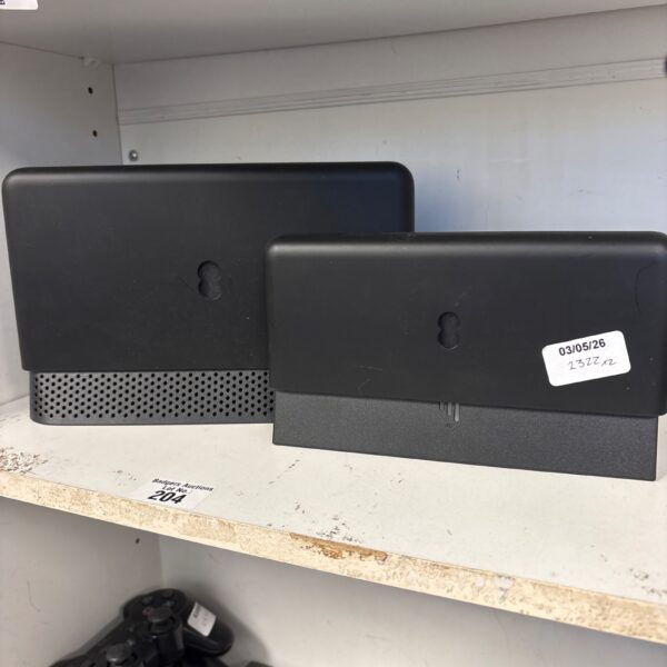 Front view of the black EE Smart Hub wireless router.