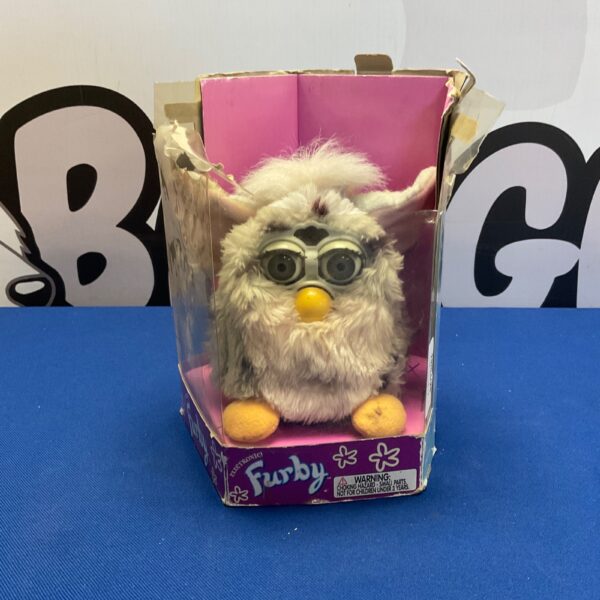 Vintage electronic Furby toy from 1998, collectible plush.