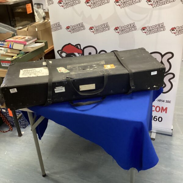 Durable exhibition flight case for equipment protection and transport.