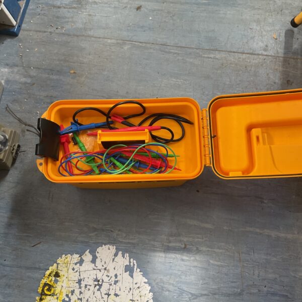 Fluke C1600 accessories kit with test leads in orange case.
