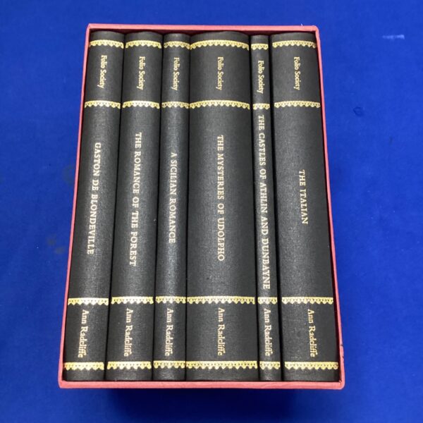 Folio Society collection of Ann Radcliffe books, including The Italian and Gaston de Blondeville.
