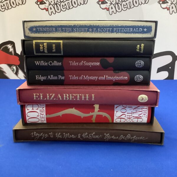 Folio Society books by Edgar Allan Poe and Wilkie Collins.