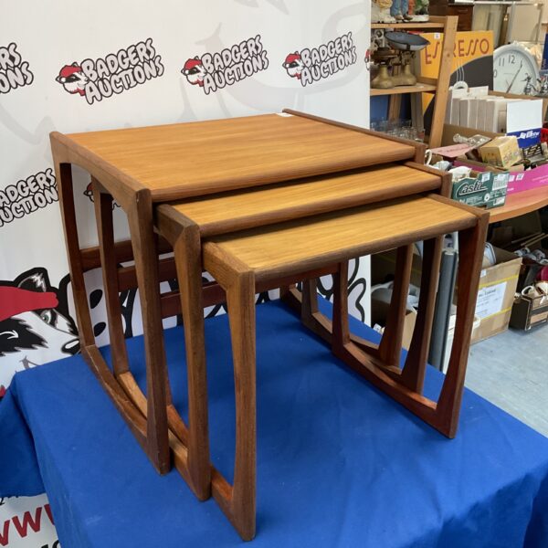 Vintage G Plan Quadrille nest of tables in teak wood.