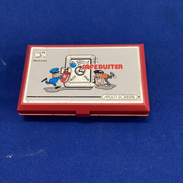 Vintage Nintendo Game and Watch SafeBuster handheld game front view.