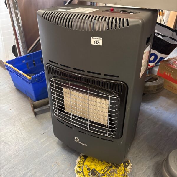Used Greengear mobile gas heater for workshops and garages.