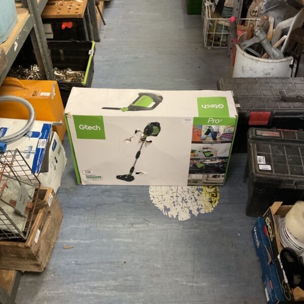 Gtech Pro 2 cordless grass trimmer in original packaging.