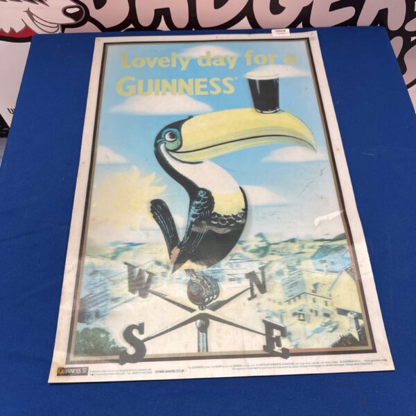 Vintage Guinness toucan lenticular poster for collectors.