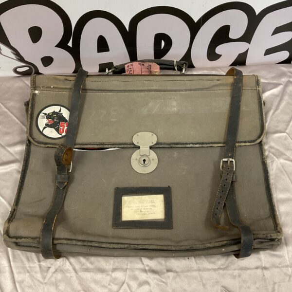 Vintage Gulf War press satchel, front view.