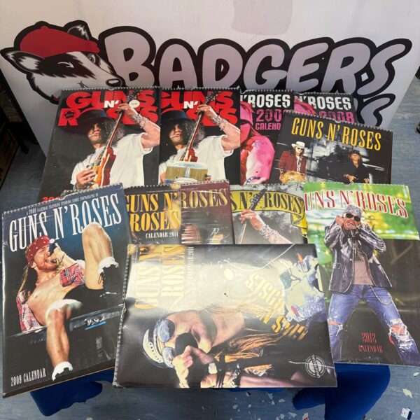 Lot of Guns N Roses calendars from the 2000s.