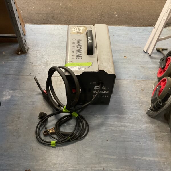 Used Handymate gasless mig welder for DIY projects.