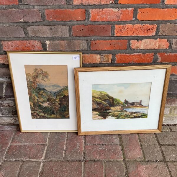 Vintage watercolour painting of Killiecrankie by Helen W Grieve.