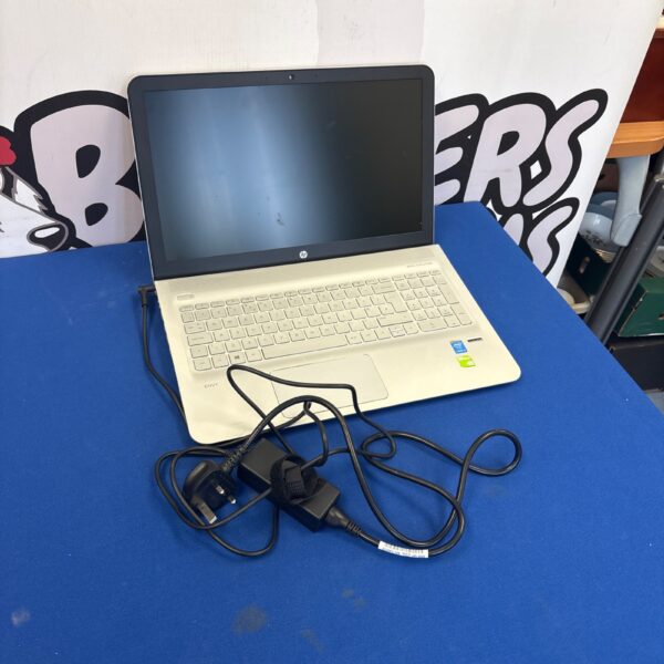 Front view of the HP 15 laptop for auction.
