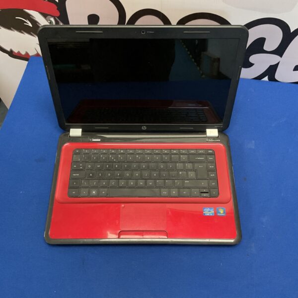 Front view of used HP Pavilion G Series Intel i5 laptop.