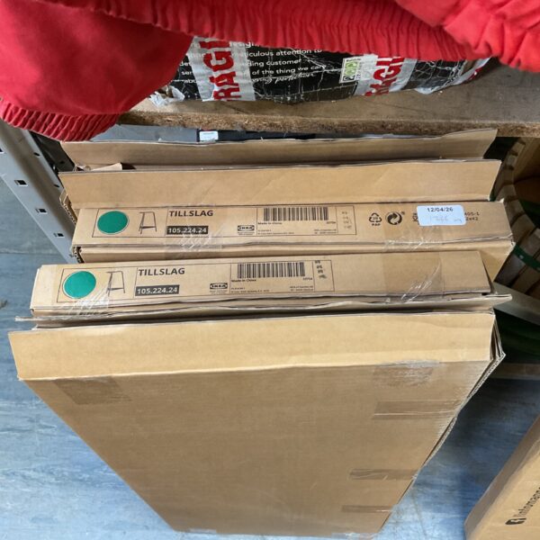 Four new Ikea Tillslag trestles in original packaging.