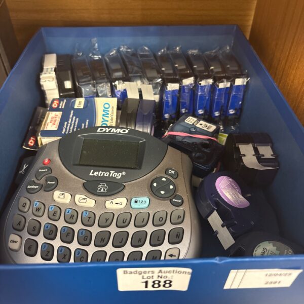 Dymo LetraTag 100T Label Maker with labels and accessories