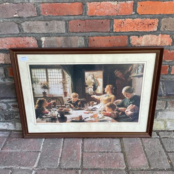 Vintage J G Colman print of a family with a horse.
